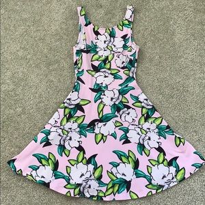 H&M Pink Floral Mini Dress Size 2